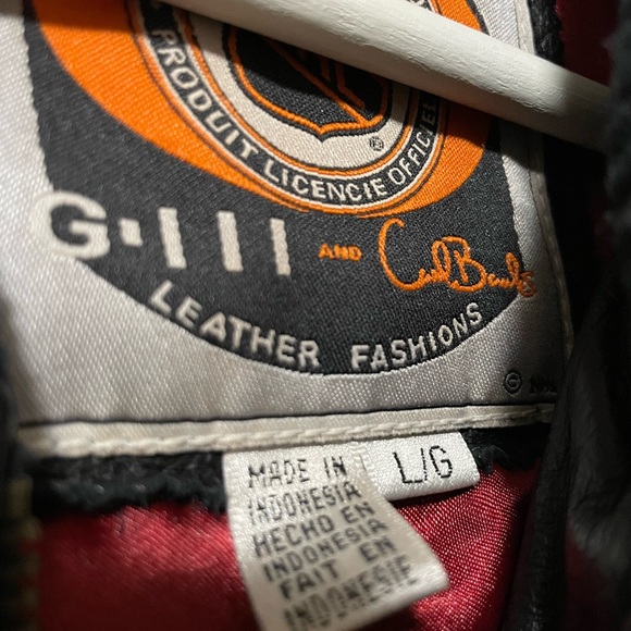 Colorado Avalanche Black and Red Leather Jacket - Picture 9 of 11